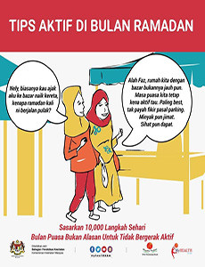 Aktiviti Fizikal : Tips Aktif Di Bulan Ramadan - infografik 2